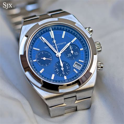 replica vacheron constantin overseas chronograph blue dial men's watch|vacheron constantin original watch.